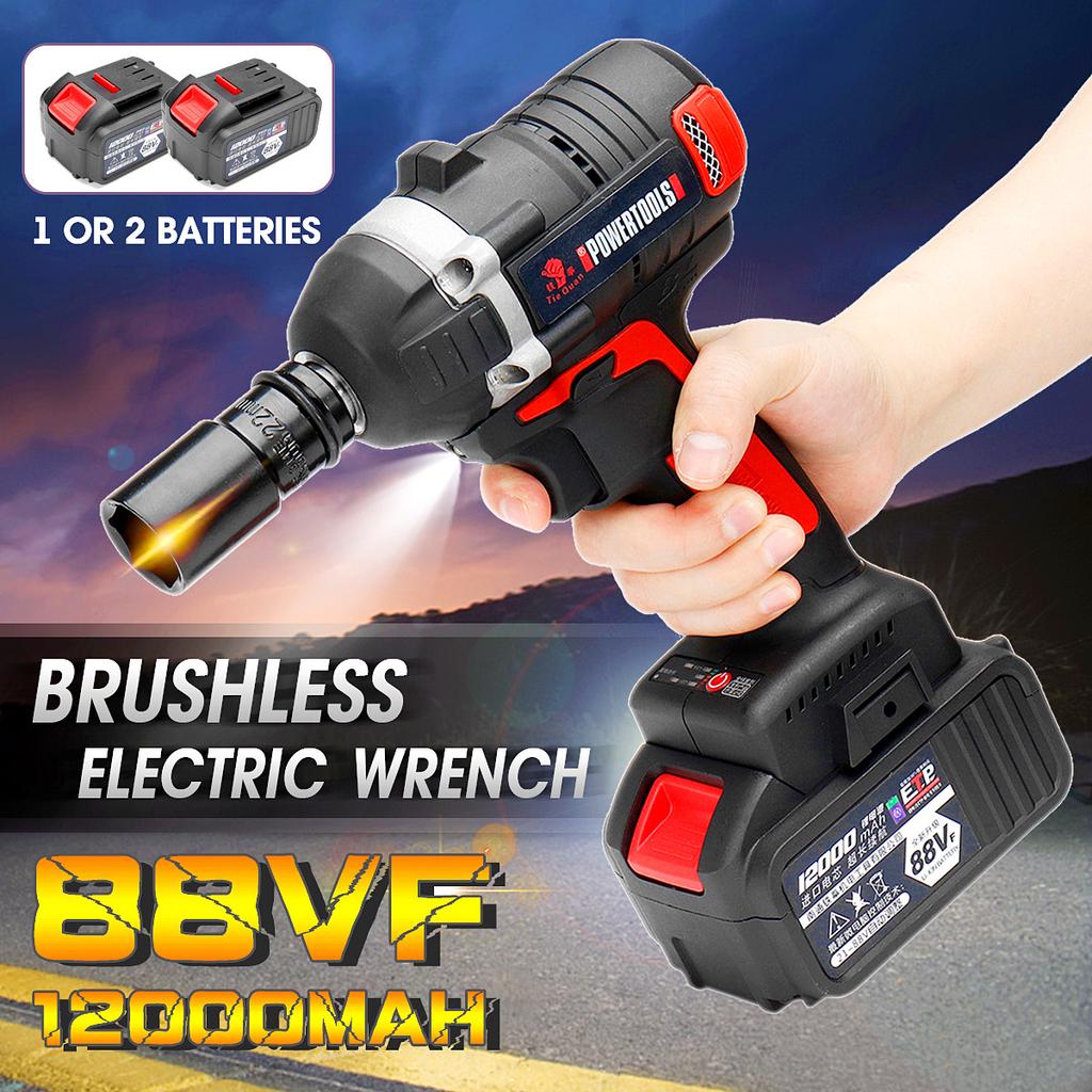 88VF Brushless Cordless Electric Impact Wrench Driver Hammer Drill