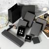 Black Kraft Paper Box Necklace Earrings Jewelry Box