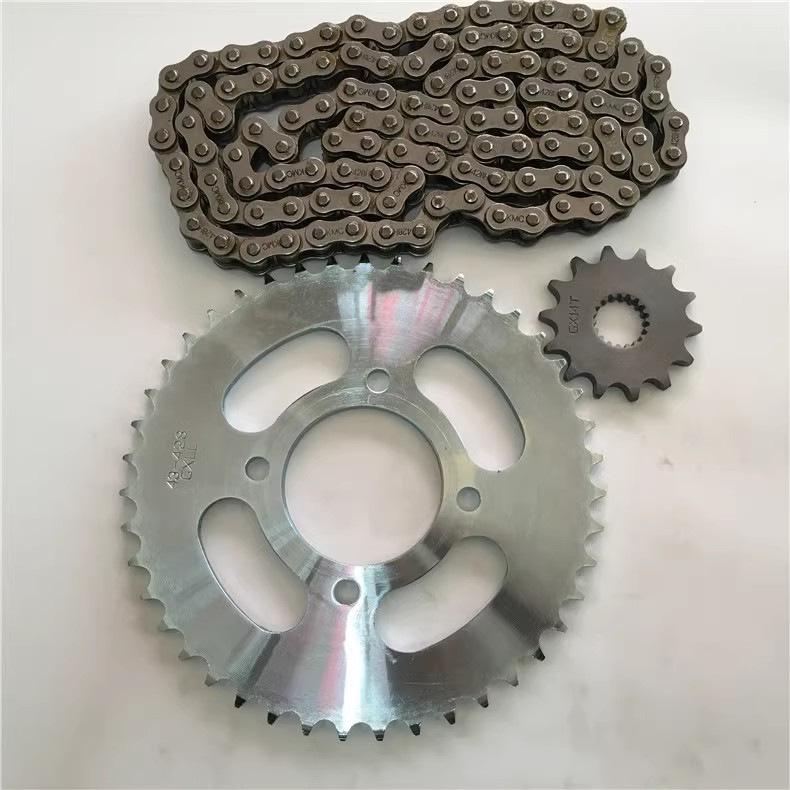 Compatible Chain Set: Zuanbao HJ125K & GS125, GN125 Size Sprockets & Chain Gears