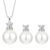 Autumn And Winter Jewelry Copper Bottom Gold-Plated White Pearl Daily Set 14-12Mm