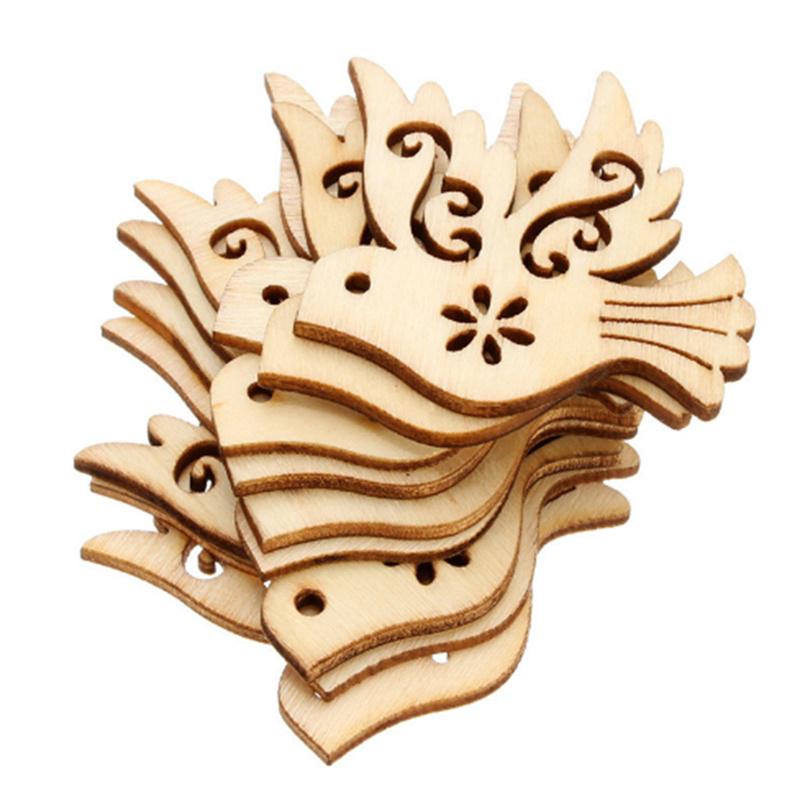 DIY Crafts 10pcs/lot Handicraft Bird Die Cutting Wood Angle DIY