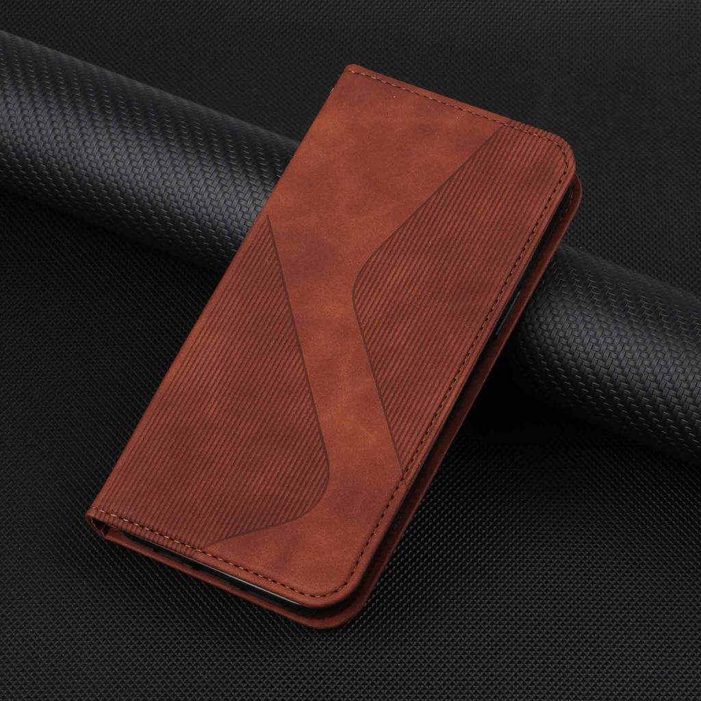 Suitable for Samsung S24 Mobile Phone Leather Case A05S Matte Flip Magnetic Card Wallet Protective Case A55 Solid Color