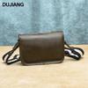 DUJIANG Men's Genuine Leather Crossbody Messenger Shoulder Bag