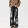 New Spring and Summer Scimitar Pants Dirty Pants Burned Fried Salt Water Washing Street Jeans Trousers