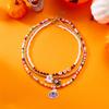 Halloween  Beaded Necklace Cute  Pumpkin  Layered Necklace Set for Women Multicolor Beads  Necklace Funky   Pendant Necklace