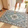 Vintage Bohemian Entryway Doormat Floral Pattern Soft Non-Slip Rug Ethnic Style Home Decor Entrance Carpet for Hallway Kitchen