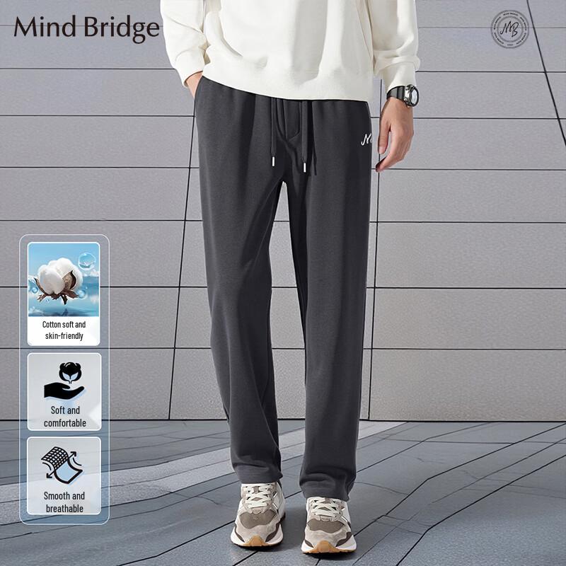 

Mind Bridge Men s Versatile Straight-Leg Casual Trousers M