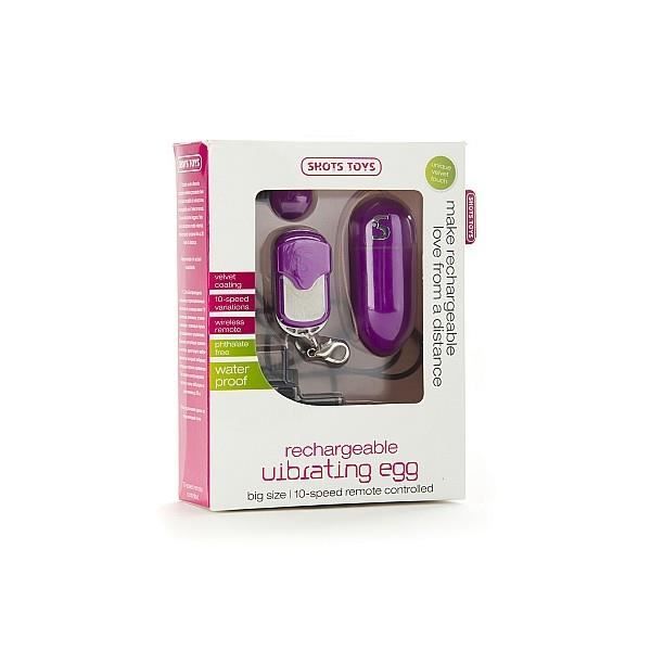 Oeuf Vibrant Rechargeable - Violet - 10 Modes De Vibration - Télécommande Sans Fil - Design Unique