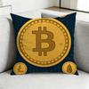 BBitcoin Cryptocurrency Btc Pillow Case Square DoubleSided Sofa Cushion Cover Bedroom Bedside Pillow Gift