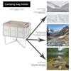 Camping Foldable Metal Stand Portable Metal Luggage Rack Ice Box Holder Coolers Stand for Outdoor Picnics Fishing