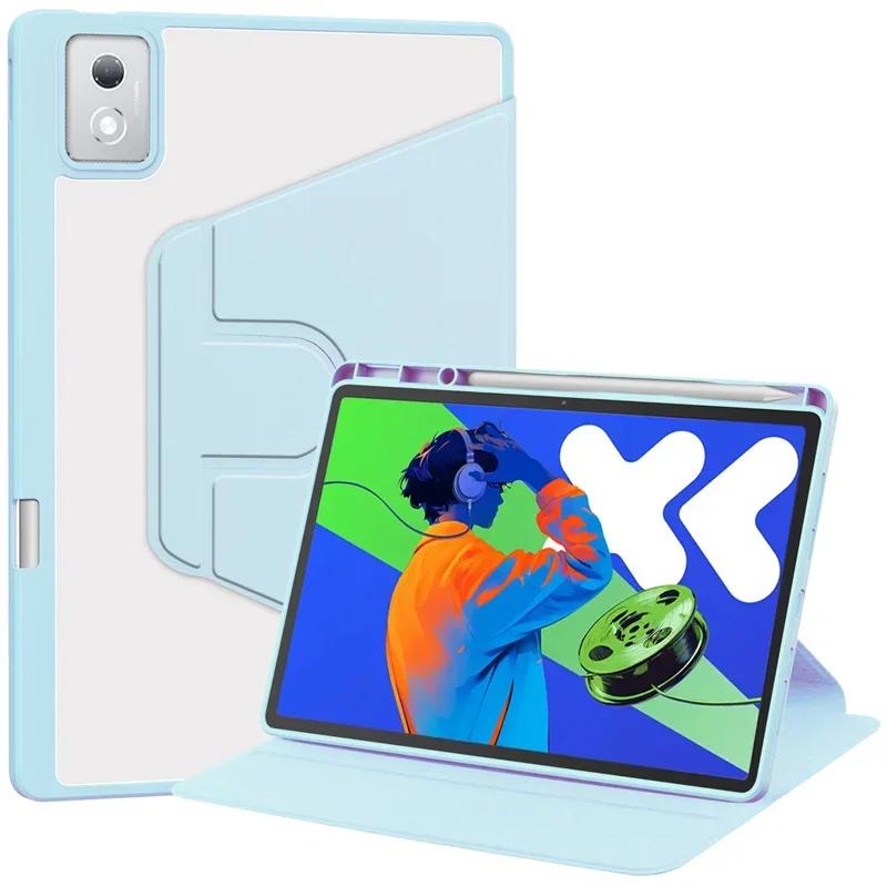 Custodia per Lenovo Idea Tab Pro con Portapenne Rotante a 360° Acrilico Trasparente Rigida Tablet Coque Per Idea Tab Pro 12.7 tb373fu Custodia