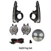 LED Fog Light For Toyota Yaris Vitz US type 2018   with Wires Switch Harness Kit angel eyes Fog lamp cover Chrome
