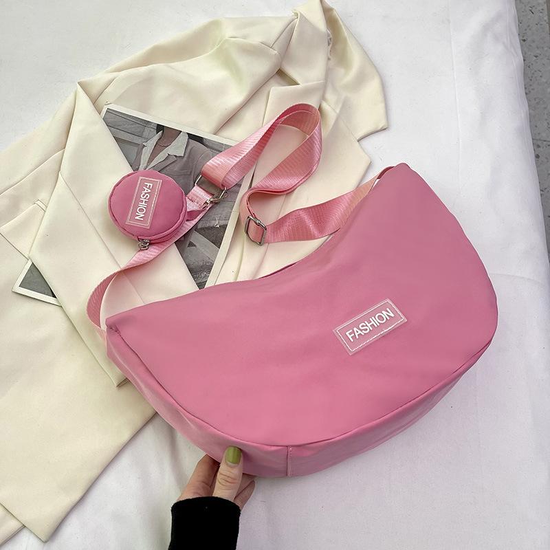 Nylon cloth large-capacity fashion casual bag 2025 summer new shoulder messenger bag simple dumpling bag