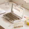 Compact Pill Dispenser: Secure Compartment, Three-Time Reminder, Small Flip-Cover Storage Box.