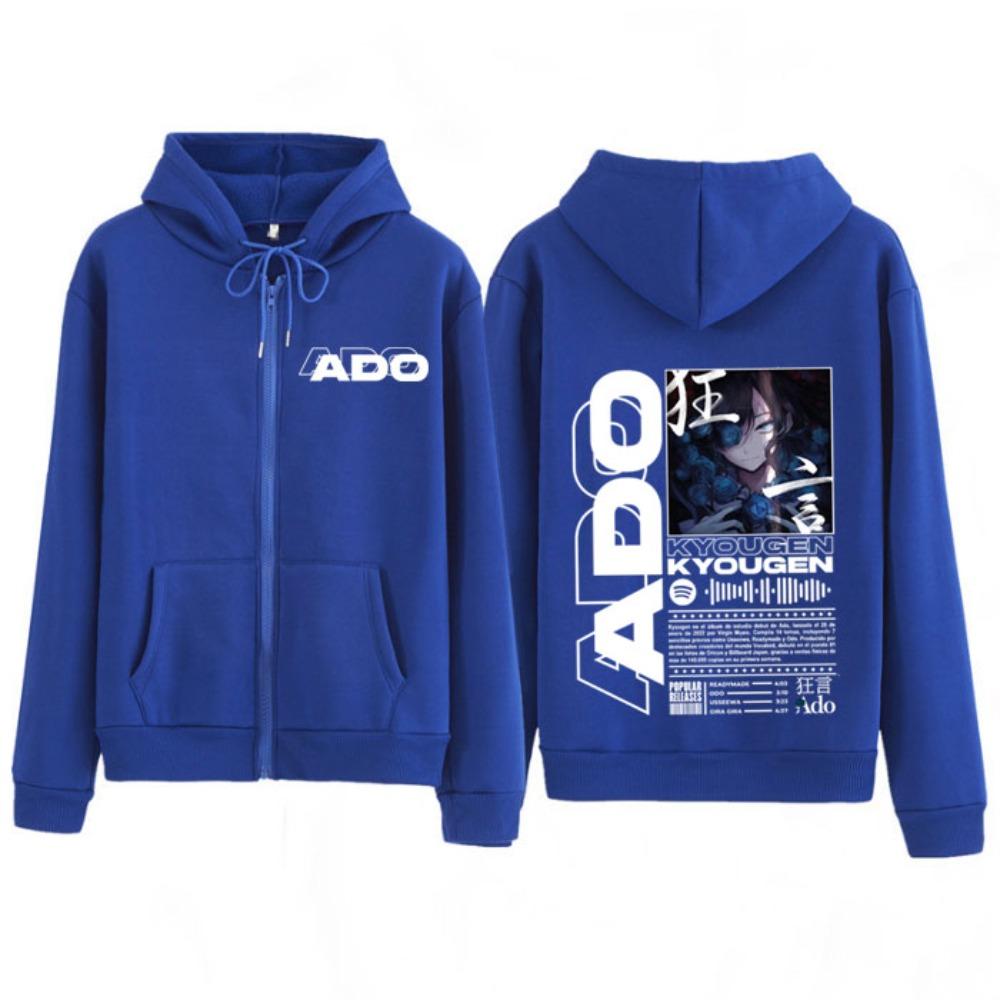 Ado Welttour Reißverschluss Kapuzenpullover Herren Damen Harajuku Zip Up Sweatshirts Winter Dick Übergroß Zip Up Trainingsanzug
