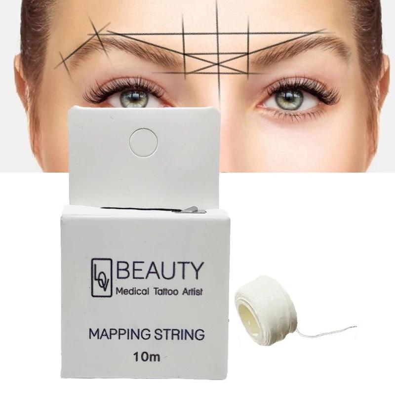 Нити для разметки, полуперманентная нить для позиционирования, нить для построения эскиза бровей, измерительный инструмент для бровей, нить с чернилами для микроблейдинга as the picture