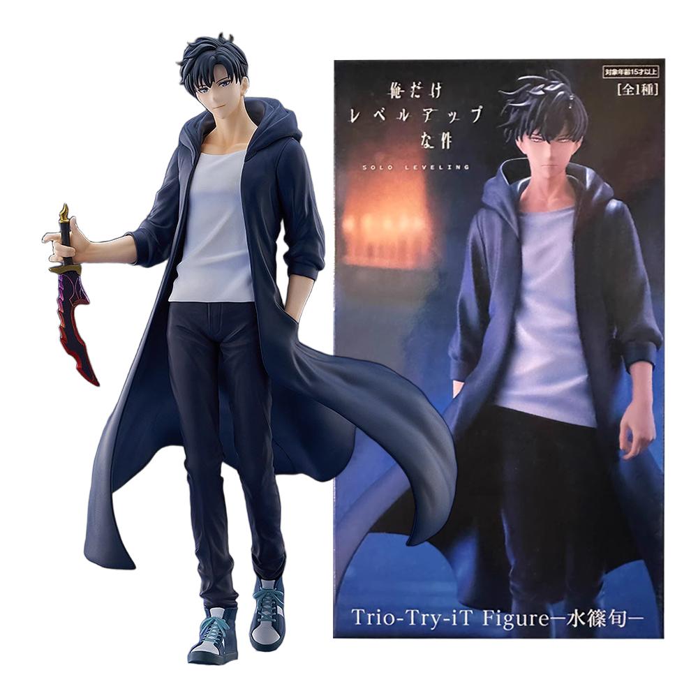 21CM Anime solo leveling Figure Sung Jin Woo Double Sword Animated Edition ESPRESTO Excite Motions-1 Battle Scene Model Toy Doll