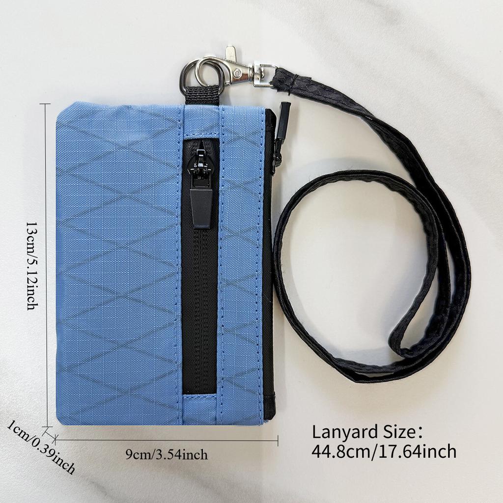 Lässiger Herren- und Damen-Mode-U-Bahn-Bus-Ausweishalter Outdoor-Sport-Schlüssel-Kleingeldfach Reißverschluss-Geldbörse Tragbare Tasche mit Lanyard