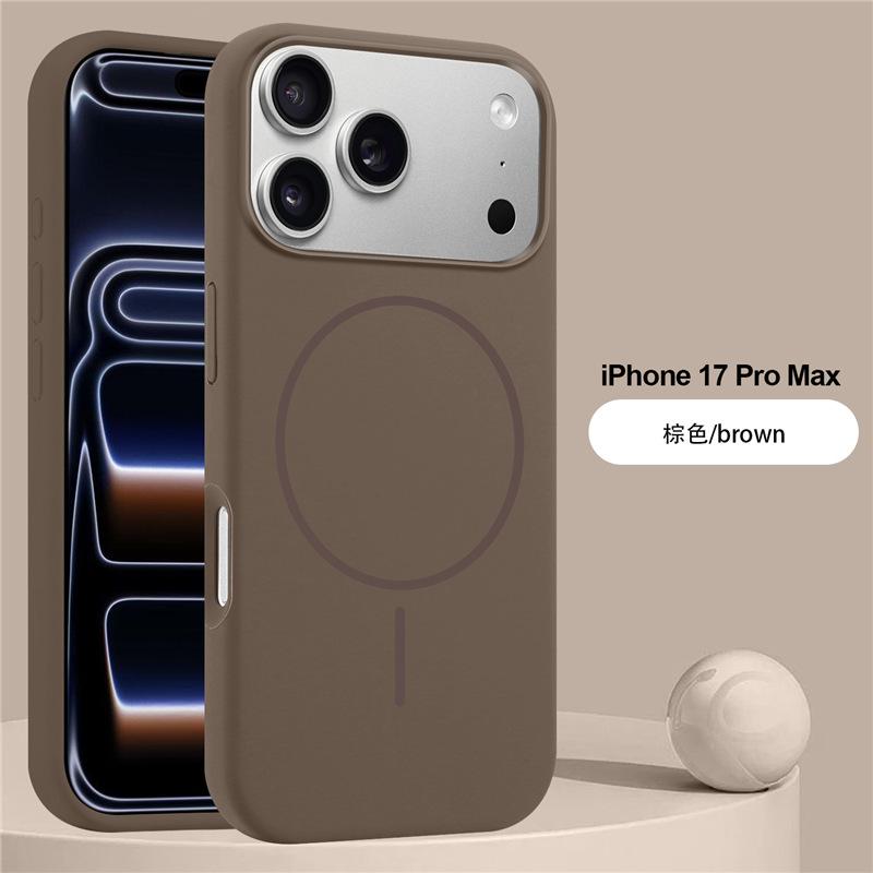 Applicable To iPhone17Pro Max Liquid Magnetic Mobile Phone Case Apple 16Pro Skin Feeling Anti-drop Case 14 Protective Case