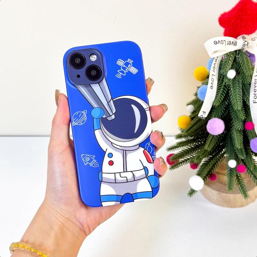 

Чехол для iPhone 15 для подростков мальчиков девочек тонкий матовый дизайн узор астронавт космический телескоп крутой забавный iPhone15 мягкий телефонный ков United States