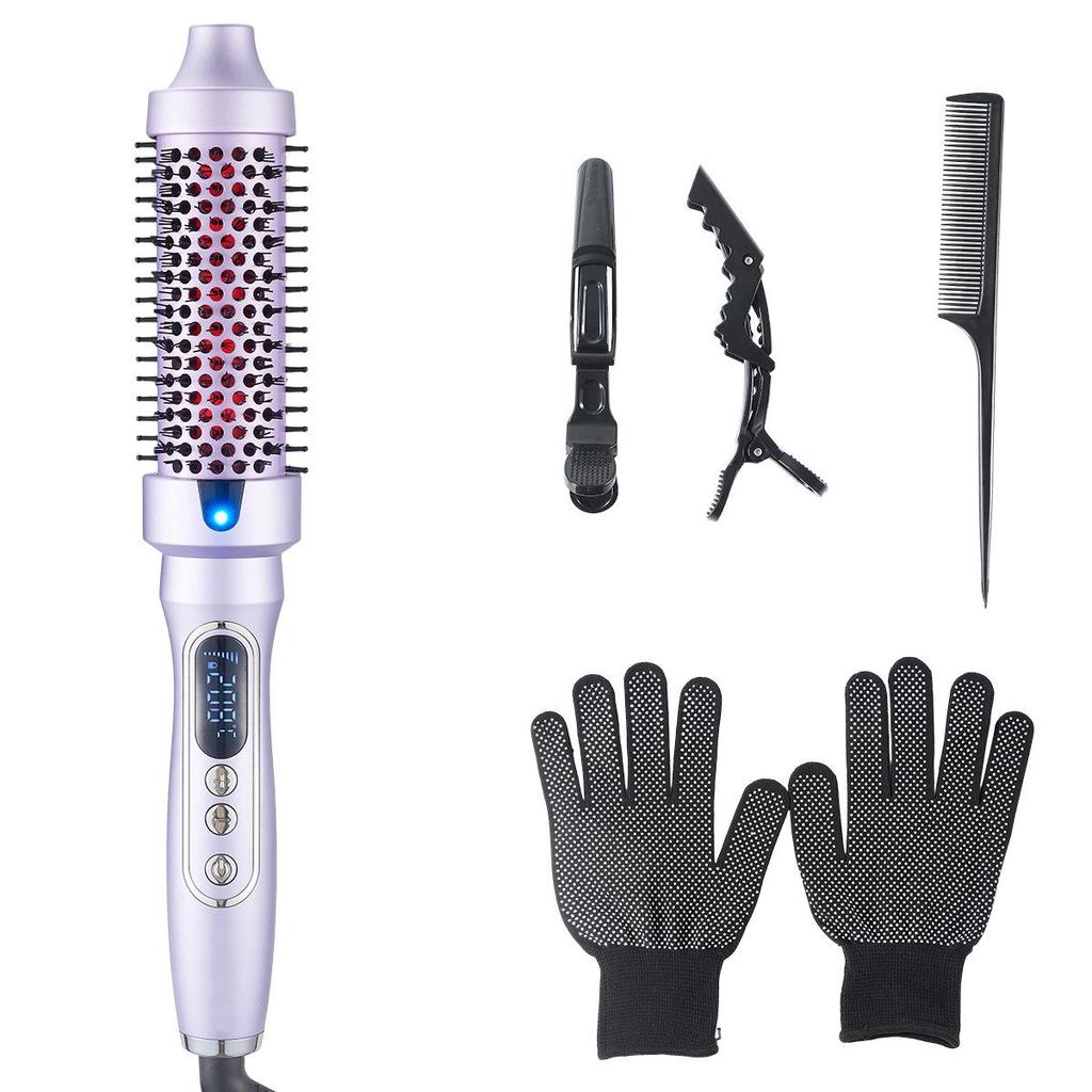 2-in-1 Anti-Scald Curling & Straightening Comb – Electric Heating for Fluffy Curls & Smooth Hair