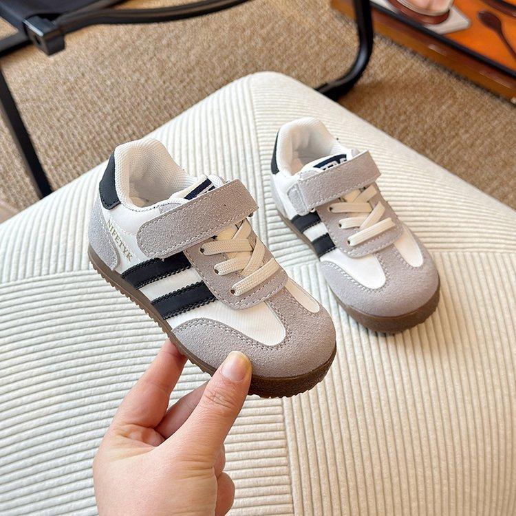 

Children s sports shoes 2025 Korean version of spring and autumn new versatile foreign style moral training shoes men and women baby fashion Forre 30 бежевый