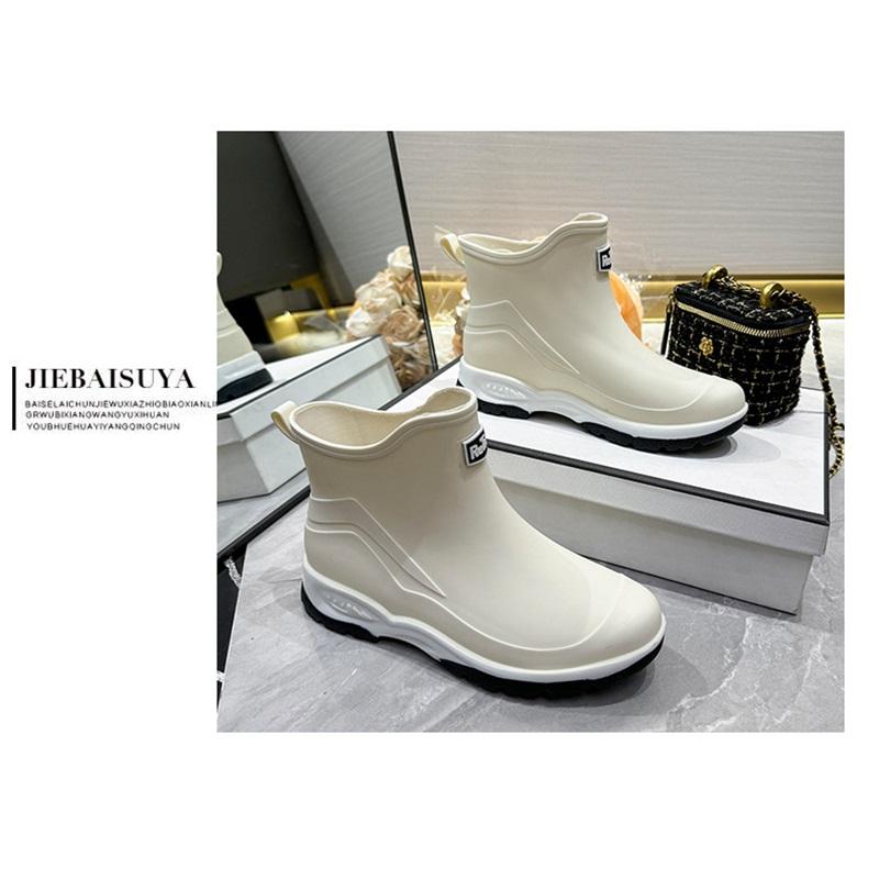 Couples Outdoor Casual Comfortable Anti Slip Waterproof Wear Resistant Short Tube Rain Shoes