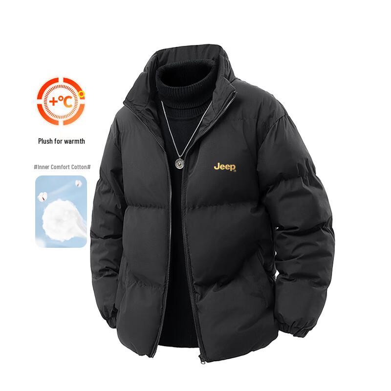 

JEEP Men s Winter Warm Stand Collar Cotton Padded Jacket L