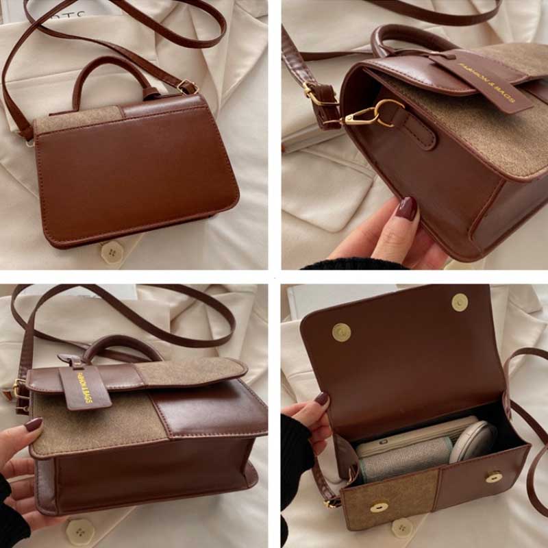 Elegant Women's Handbag Fashion Crossbody Shoulder Bag, Snap Closure Tote Bag Ladies Designer Brand Underarm Bags