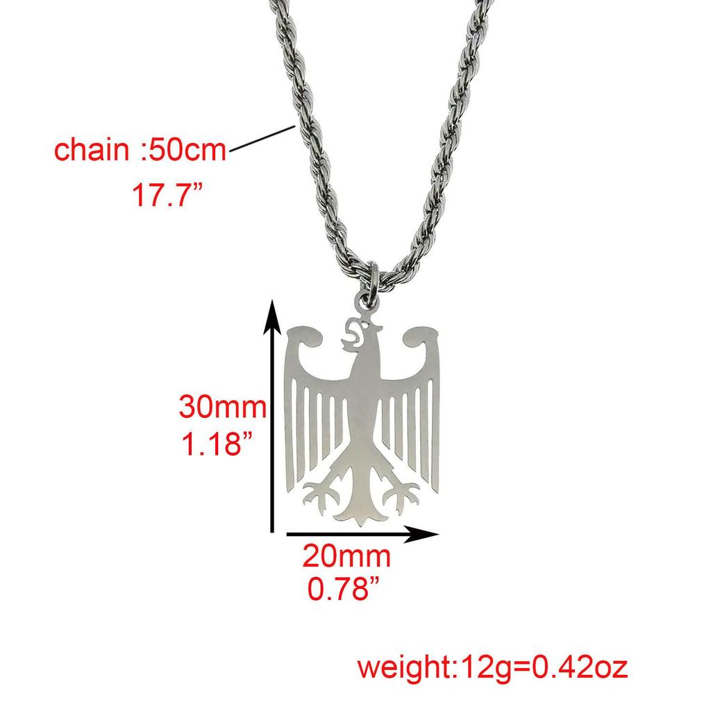 Stainless Steel German Eagle Necklace for Women - Simple and Stylish