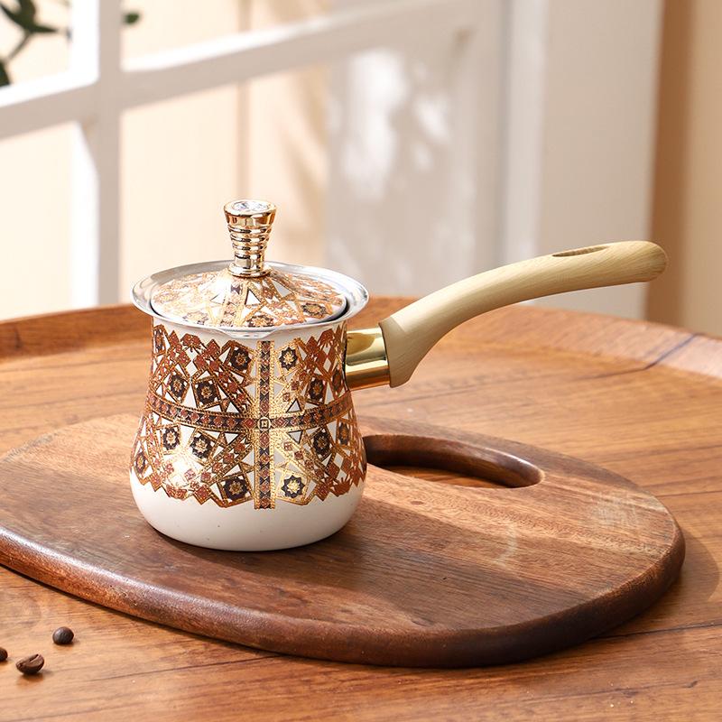 Stainless steel Turkish coffee pot and milk cup, 1pcs coffee pot for brewing tea, chocolate, butter and milk