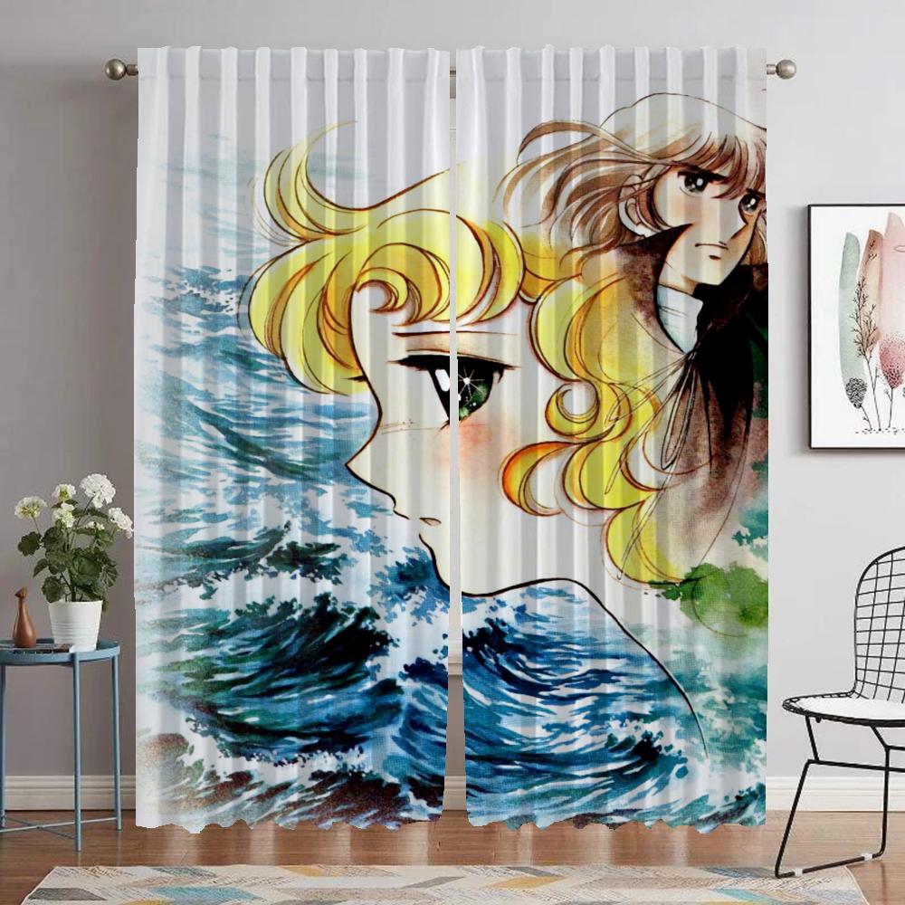 Halloween Dekoration Godis Godis Köksgardiner för Kameraskärmar Avdelare Eleganta Rumsgardiner 2 Stycken Fönstergardin Hem