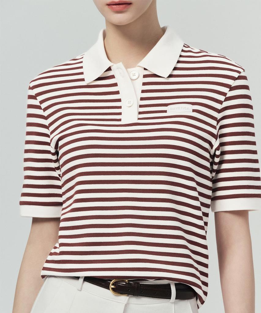 DUVETICA Essine Polo (Light Burgundy) (Women'S Short-Sleeve Polo Shirt)