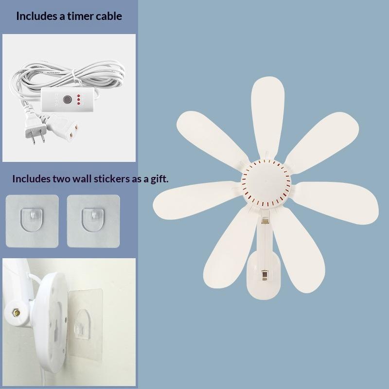 1 Set Quiet Corner Fans 16.5-Inch Wall Mount Fan With Remote And Timer Small 5V Usb Fan For Bedroom Kitchens