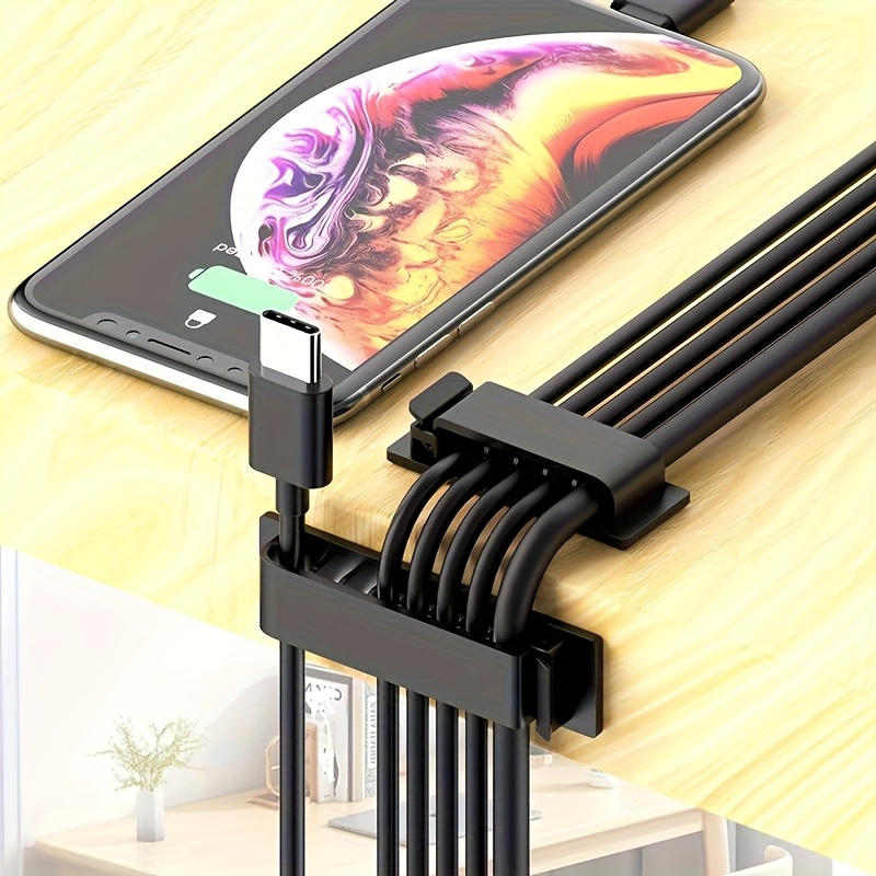 Cable Organizer Self Adhesive Cable Clips USB Cable Management Clamp Home Desk Wall Cord Holder Charging Wire Manager