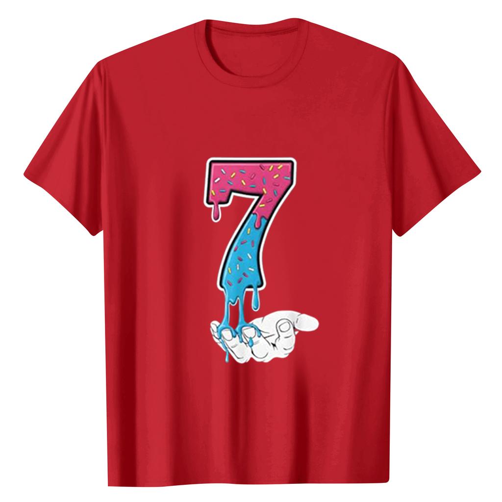 Ladies' Digital Printed Casual Round Neck Short Sleeved Top