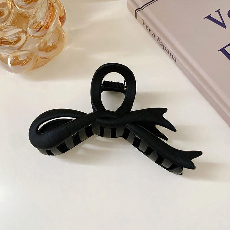 12CM Matte Hair Clips Vintage Ribbon Bow Hair Claws Crab Headwear Hairpins Shark Ponytail for Women Hair Accessories Barrettes