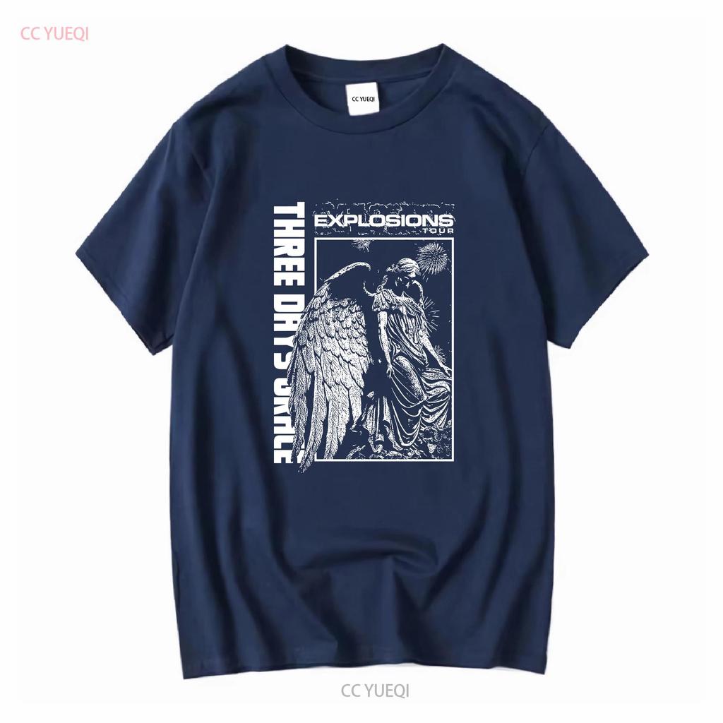 Three Days Grace Explosions Tour Band T Shirt Cotton Full Size PR255 Long or Short Sleeves Vintage Washed Streetwear Unisex