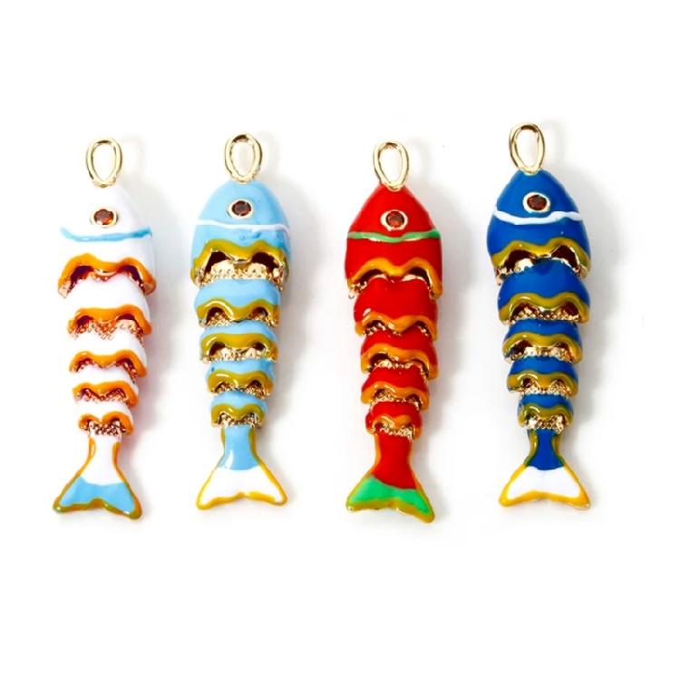 Summer Sea Charm Jewelry Copper Necklace with 6 Color Selection for Women Stylish Girls Collarbone Chain Gift