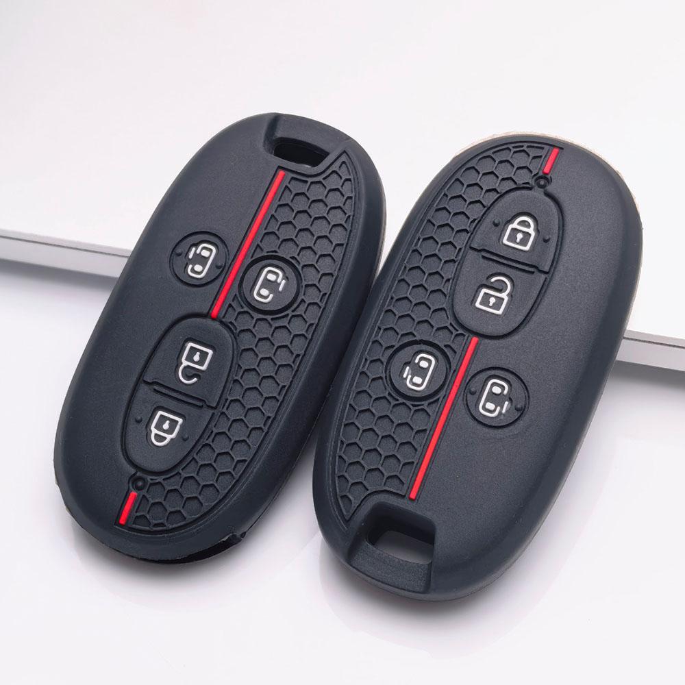 Premium Silicone Car Key Fob Cover For Suzuki Kizashi Wagon R Solio Spacia Swift Soft Silicone Car Interior Accessories