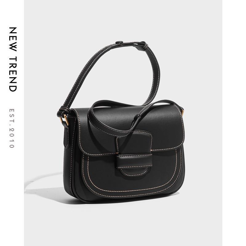 Women's Bag Niche Design High-End Feel Women's Crossbody Saddle Bag New Retro Melad Crossbody Bag