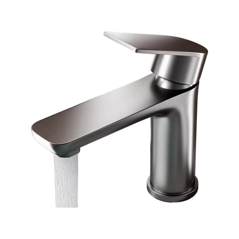 Baimengyang Gunmetal Grey Stainless Steel Hot/Cold Basin Faucet