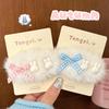 New Autumn/Winter Bow Plush Rabbit Fur Hair Clip - Sweet Girlish BB Clip