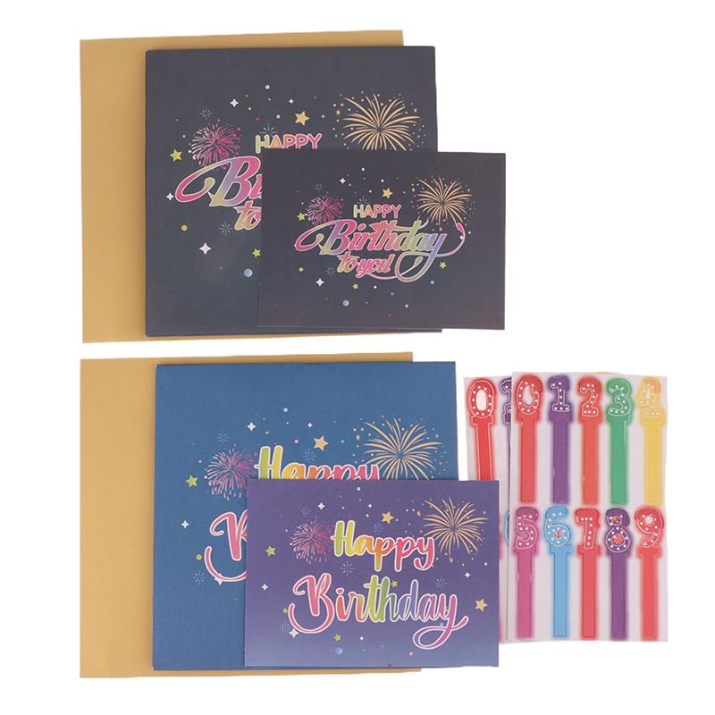 Birthday Cards Lights And Sound Pop Up Happy Birthday Card Fireworks Birthday Greeting Cards 3D Pop Up 3D With Envelope