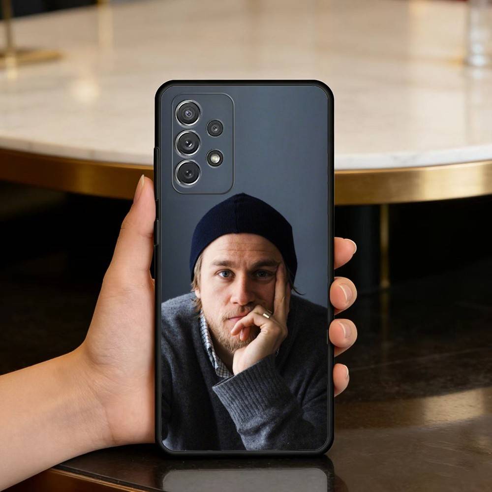 

Actor C-Charlie H-Hunnam Soft Silicone Black Cover Phone Case For Samsung Galaxy A73,A72,A71,A70,A53,A52,A51 Samsung a13 5g