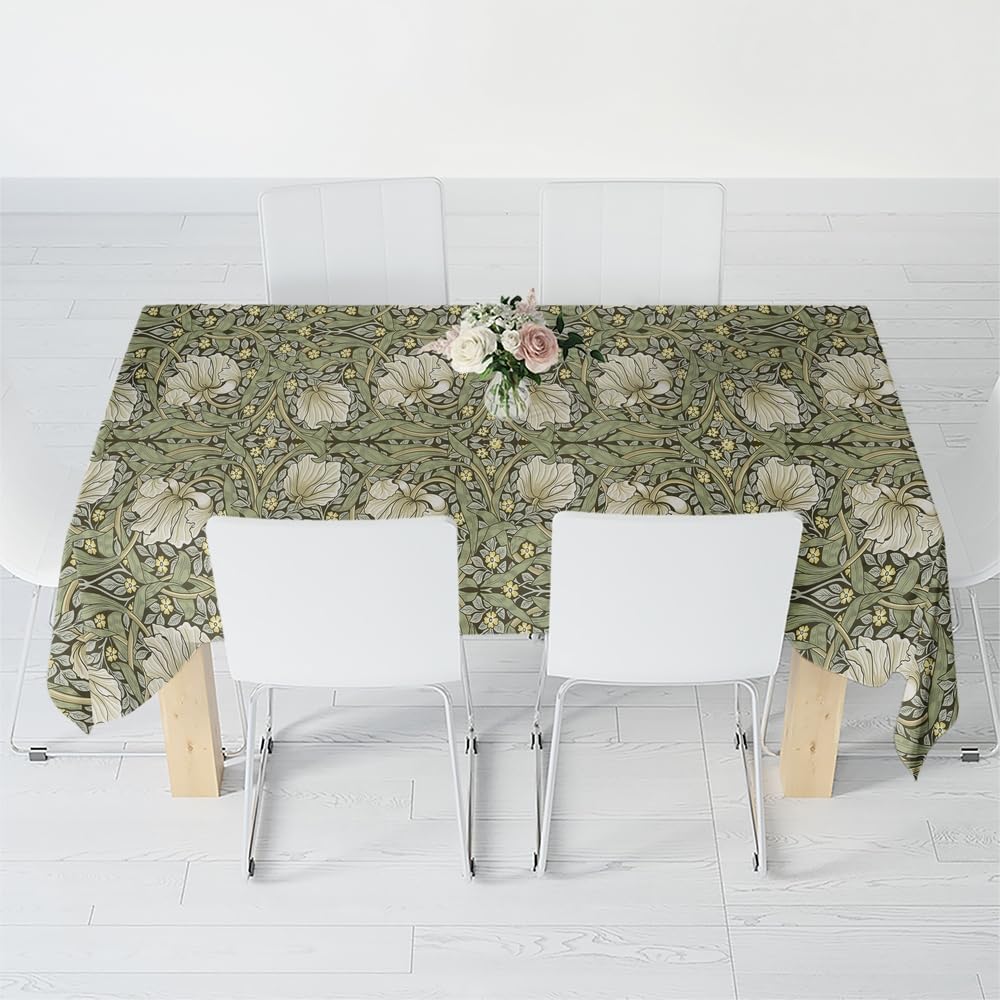 William Morris Vintage Floral Rectangle Wodoodporny Obrus ​​Imprezowy Dekoracja Kuchenna Do Domu W Stylu Farmerskim Dekoracja Ślubna