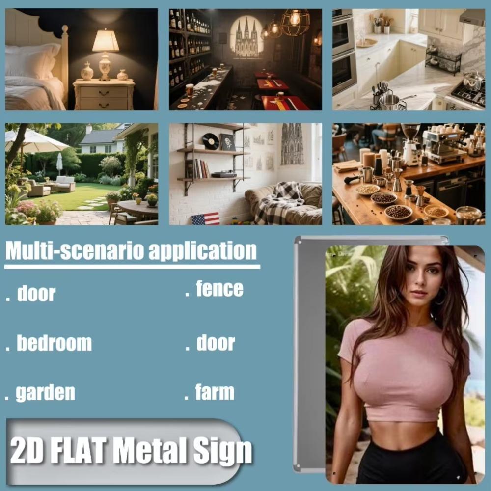 Vintage Metal Wall Sign Pink Black Retro Decor Laundry Bathroom Entryway