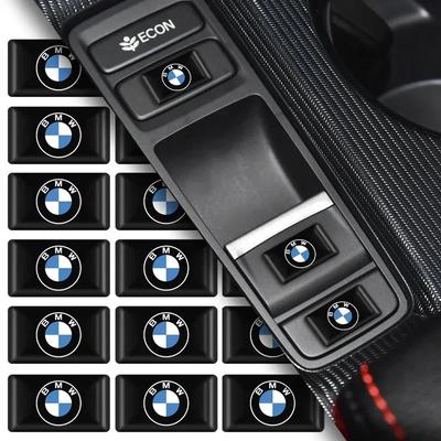 10pcs 3D Epoxy Resin Emblem Stickers Decals Interior Auto Accessories for E46 E85 E60 F10 E39 F30 E36 F20 E87 E90 E70 X3 X5