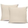 Parure de lit - 1 housse de couette 220 x 240 cm + 2 taies d'oreiller 60 x 60 cm - Satiné 100% coton - Crème