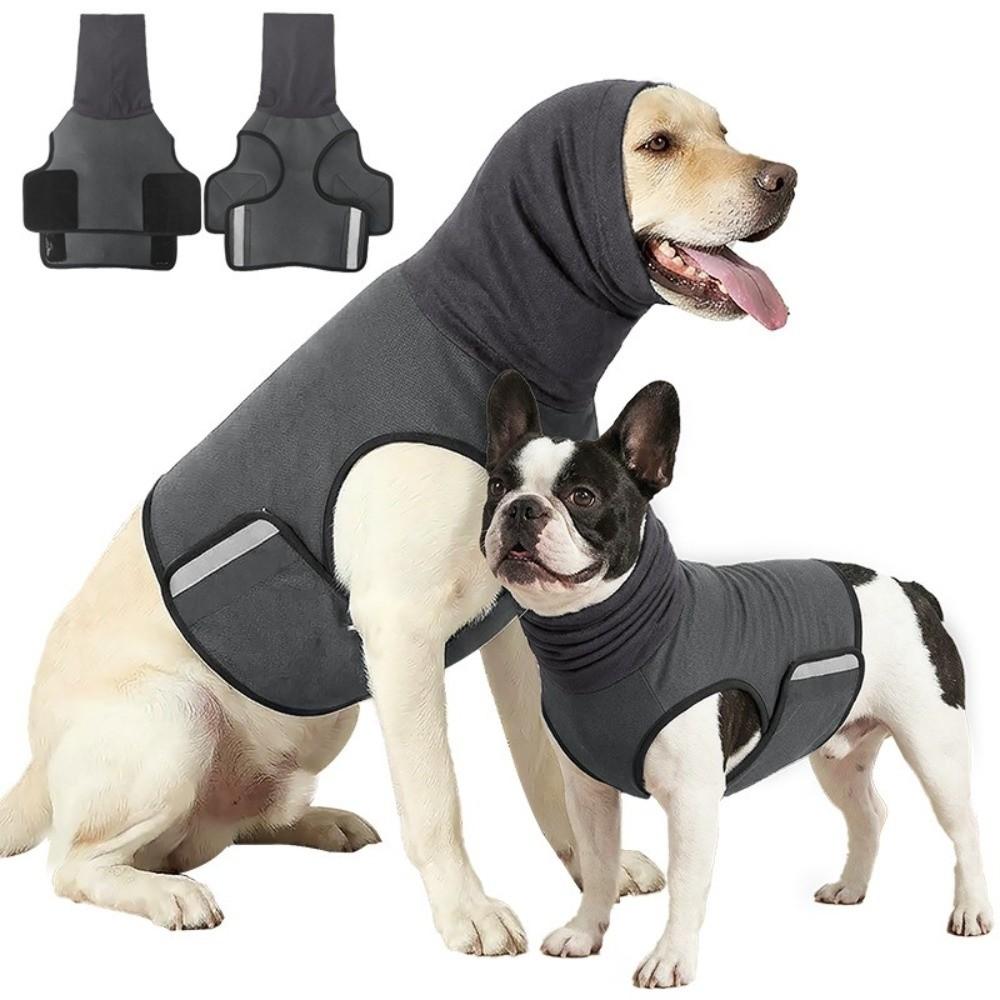 

Anti-scare Dog Anxiety Vest Reflective Dog Vest Jacket Dog Calming Coat for Small Large Dog XS серый